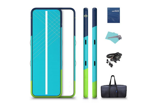 Air Track Gym Green Durable Inflatable Air Tumble Mat Jump Body Building Kameymall 
