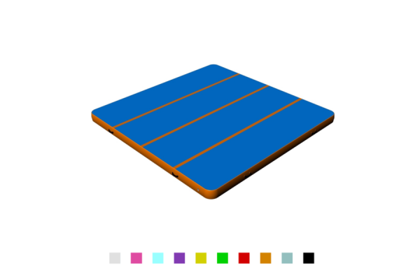 Air Tumbling Mat Airtrack Training Set Top Blue Surface Colorful Side Kameymall