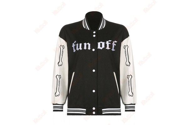Street Baseball Uniform Jacket Essential Sweatshirt Letters Sweatshirts Kameymall