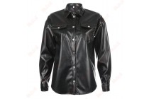 New Fashion Leather Jacket Long Sleeve Lapel Top Women Pretty Jackets Kameymall