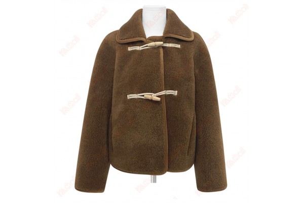 Sherpa Jacket Brown Jackets Fuzzy Jacket Outdoor Work Jackets Crop Jacket Kameymall