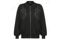 Cheap Basic Hoodies New Trend Pocket Design Loose Casual Black Hoodie Kameymall