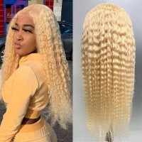 Blonde Wig Good Hair Extensions Deep Wave Wigs Human Hair 13×6 Lace Front Wigs