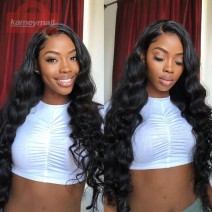 Curly Wigs Black Human Hair Extensions Lace Front Wigs Body Wave Hair Kameymall