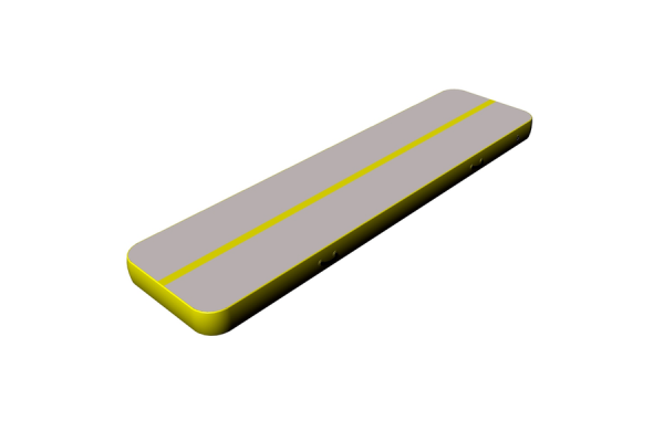 Air Gym Mat Gymnastics Equipment Best Air Track Gray Surface Yellow Side Kameymall 