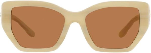 Tory Burch TY7187U Brown & Ivory Horn Sunglasses 53mm-1