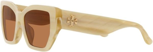 Tory Burch TY7187U Brown & Ivory Horn Sunglasses 53mm-2