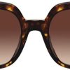 Tory Burch TY 7143U 172813 Dark Tortoise Plastic Square Sunglasses Brown Gradient Lens-1