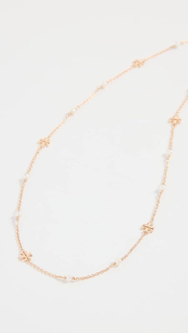 Tory Burch Women's Delicate Moondance Pearl Necklace-2