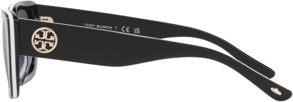 Tory Burch Sunglasses TY 7190 U 19466G Black White Trilayer-2