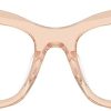 Tory Burch TY 2158U 1954 Transparent Brown Plastic Cat-Eye Eyeglasses 51mm tory burch