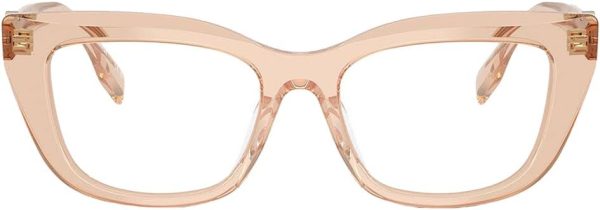 Tory Burch TY 2158U 1954 Transparent Brown Plastic Cat-Eye Eyeglasses 51mm tory burch