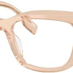 Tory Burch TY 2158U 1954 Transparent Brown Plastic Cat-Eye Eyeglasses 51mm typescript