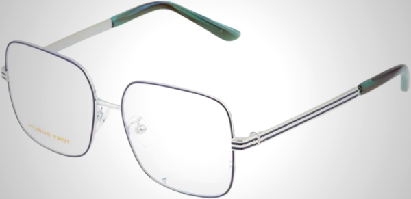 Tory Burch TY 1070 Eyeglasses in Navy Enamel/Shiny Silver