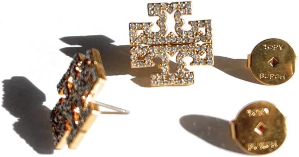 Tory Burch Britten Pave Stud Earring 141855 Gold 175-1