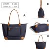 DORIS&JACKY Designer Tote Bag for Women Large Lightweight Leather Nylon Work Shoulder Bag and Foldable Travel Purse tote