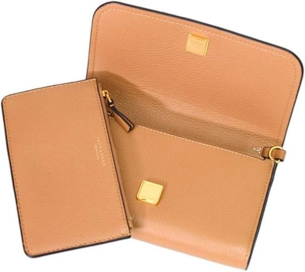 Tory Burch Womens 146467 Thea Pebbled Leather With Gold-tone Hardware Crossbody Bag With Flat Wallet-3
