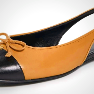 Tory Burch Women's Cap Toe Slingback Ballet Flats