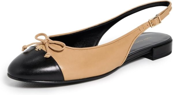 Tory Burch Women's Cap Toe Slingback Ballet Flats sora