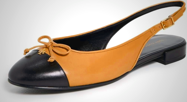 Tory Burch Women's Cap Toe Slingback Ballet Flats