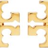 Tory Burch Women's Small Logo Stud Earrings (Tory Gold)-0