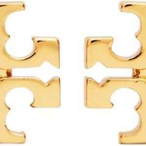 Tory Burch Women's Small Logo Stud Earrings (Tory Gold)-0