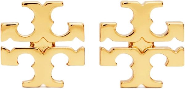 Tory Burch Women's Small Logo Stud Earrings (Tory Gold)-0