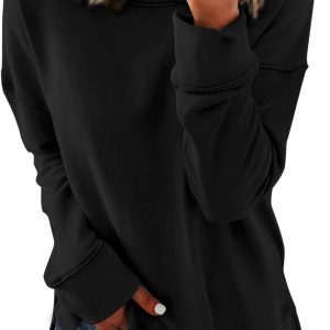 Dokotoo Women's Casual Crew Neck Sweatshirt Loose Soft Long Sleeve Pullover Tops sora