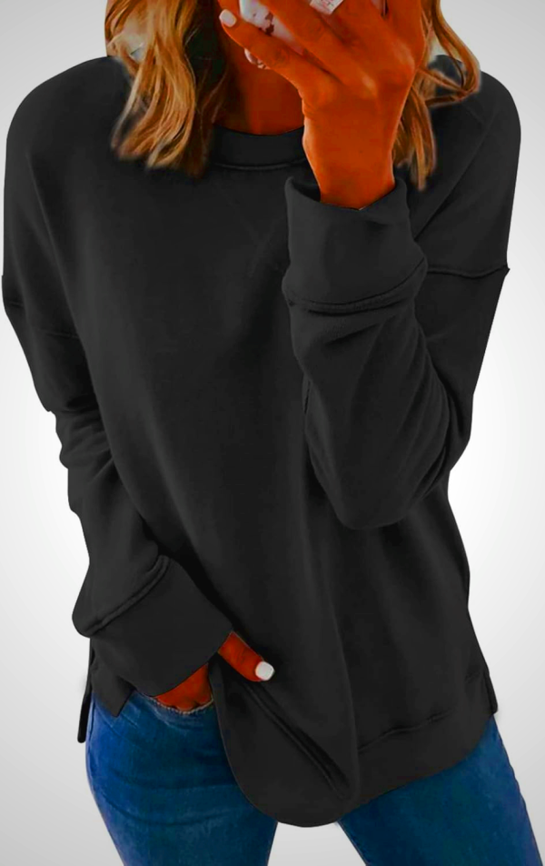 Dokotoo Women's Casual Crew Neck Sweatshirt Loose Soft Long Sleeve Pullover Tops