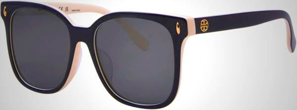 Tory Burch TY7203U 198887 Sunglasses Women's Black/Ivory/Grey Square Shape 53mm