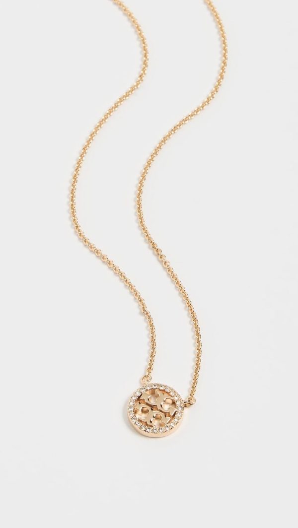 Tory Burch Women's Icon Pavé Pendant Necklace-1