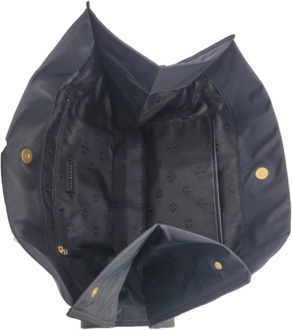 Tory Burch Womens 136144 Ella Gold-Tone Hardware Large Nylon Tote Bag, tory burch romy