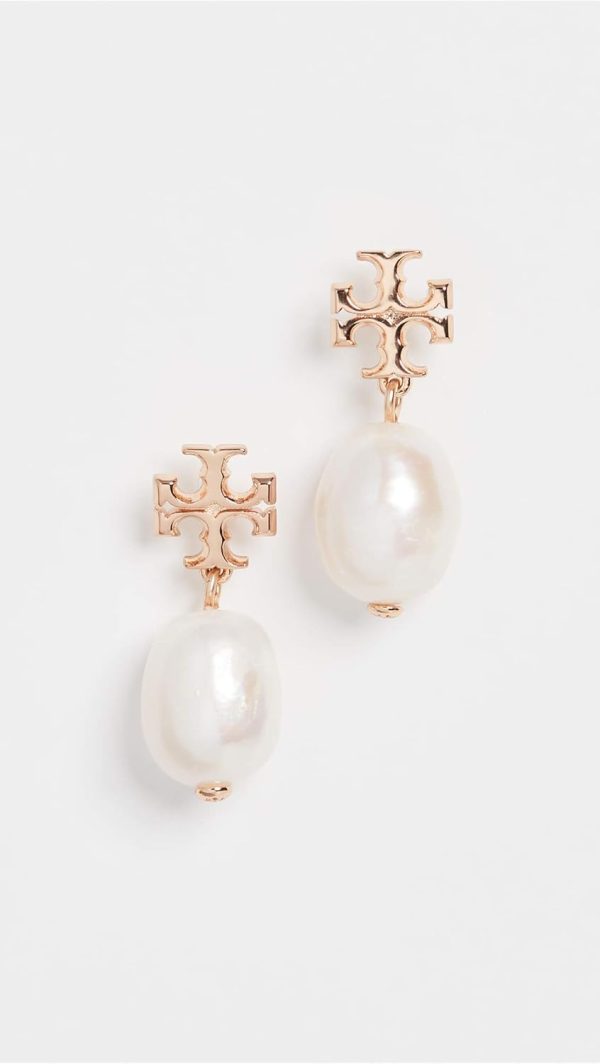 Tory Burch Women's Moondance Pearl Drop Earrings moondancer oysters
