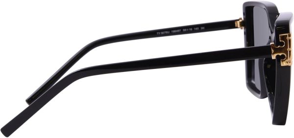 Tory Burch Sunglasses TY 9076 U 196487 Black/Dark Grey Polyamide Standard, 58/16/140-2