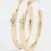 Tory Burch Women's Kira Hoop Earrings, Tory Gold, One Size-3