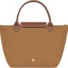Longchamp Small Green Le Pliage Nylon Tote Bag with Top Handle in Fawn pliage papier architecture