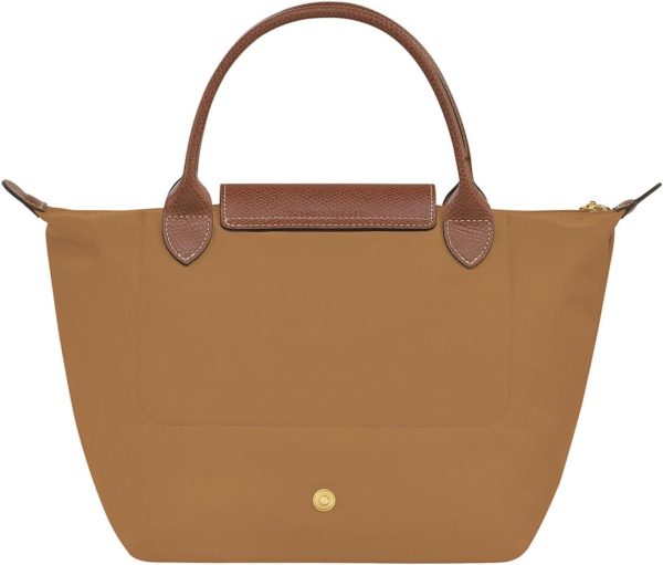 Longchamp Small Green Le Pliage Nylon Tote Bag with Top Handle in Fawn pliage papier architecture