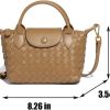 Mini Braided Leather Women's Top Handle Handbag - Fashion Satchel miniforge