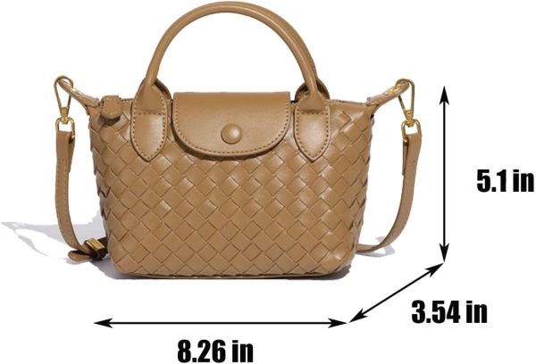 Mini Braided Leather Women's Top Handle Handbag - Fashion Satchel miniforge