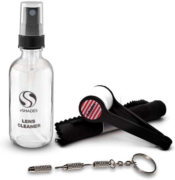 Tory Burch Large Orange Triangular Sunglass Case + Bundle with eSHADES Luxury Eyewear Kit-3