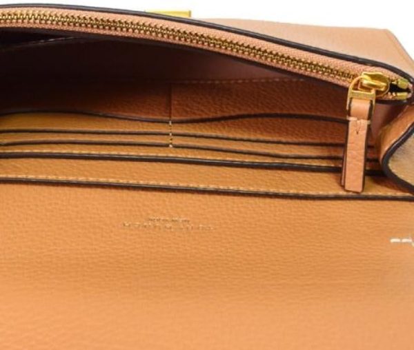 Tory Burch Womens 146467 Thea Pebbled Leather With Gold-tone Hardware Crossbody Bag With Flat Wallet-4