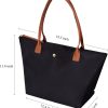 GM LIKKIE Women's Nylon Tote Bag - Foldable Hobo Shoulder Purse (Black2) speedtest