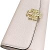 Tory Burch Women's Britten Pebble Leather Envelope Wallet (Delicate Pink)-5