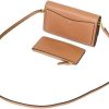 Tory Burch Womens 146467 Thea Pebbled Leather With Gold-tone Hardware Crossbody Bag With Flat Wallet-1