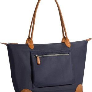 DORIS&JACKY Designer Tote Bag for Women - Large Lightweight Leather Nylon Work Shoulder Bag doris