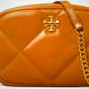 Tory Burch Women's Kira Diamond Quilt Camera Bag in Chestnut & Black