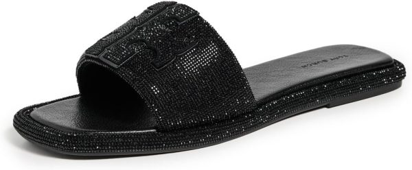 Tory Burch Women's Double T Pave Sport Slides-0