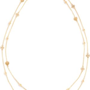 Tory Burch Women's Layered Kira Necklace, Tory Gold, One Size-0