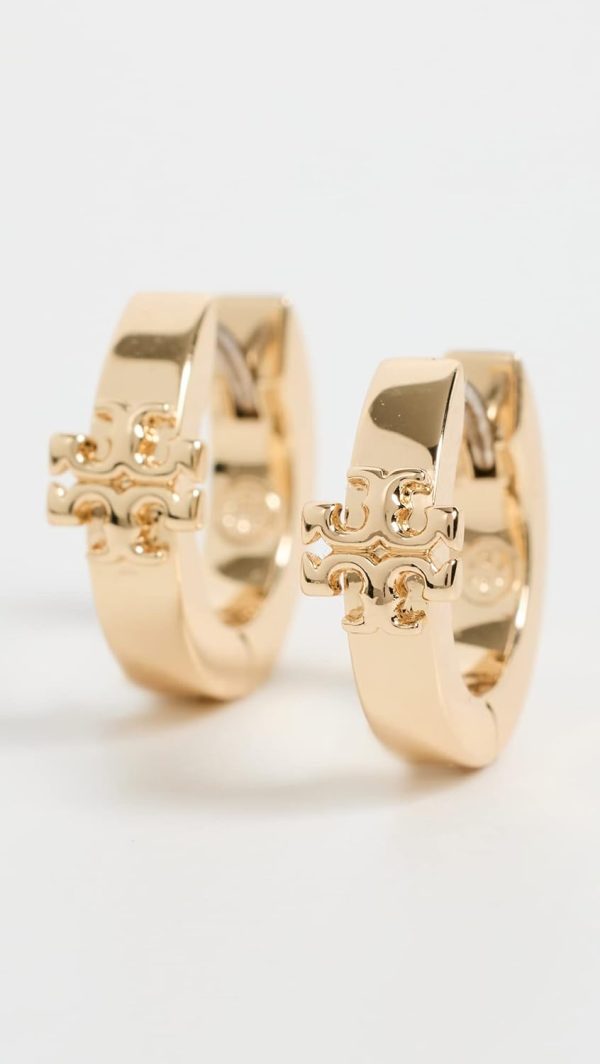 Tory Burch Women's Kira Huggie Hoops, Tory Gold, One Size-1