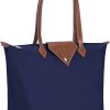 Women's Waterproof Nylon Tote Bag - Stylish Folding Shoulder Bag for Work & Travel nylon